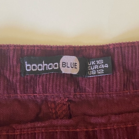 Boohoo Plus Berry Skirt With Buttons - Picture 6 of 9